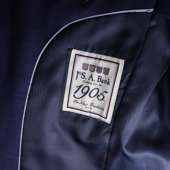 Jos. A. Bank 1905 Slim Fit Blue Wool Suit 36S Jacket 29R Pants - Picture 4 of 7